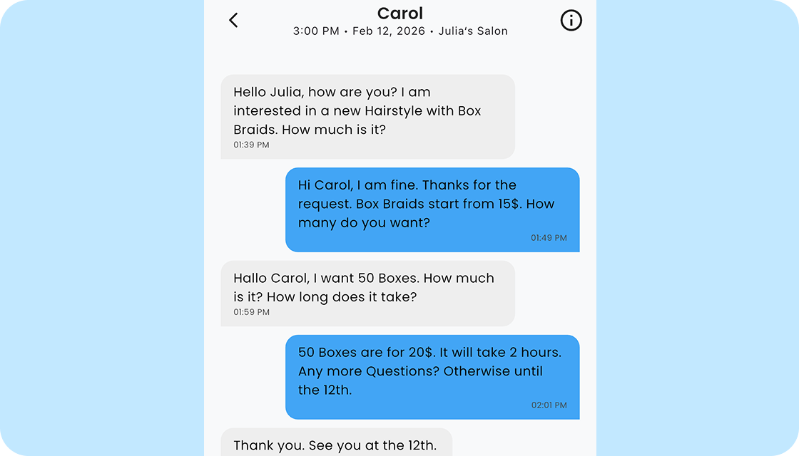 chat with the provider